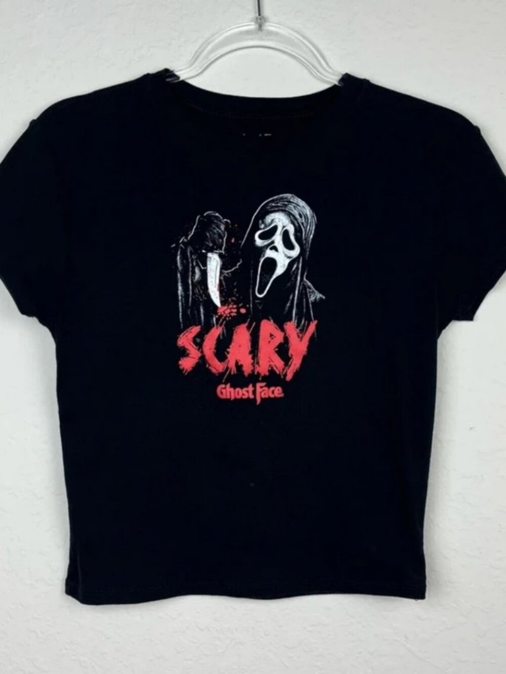 Ghost Face Cropped Graphic Tee